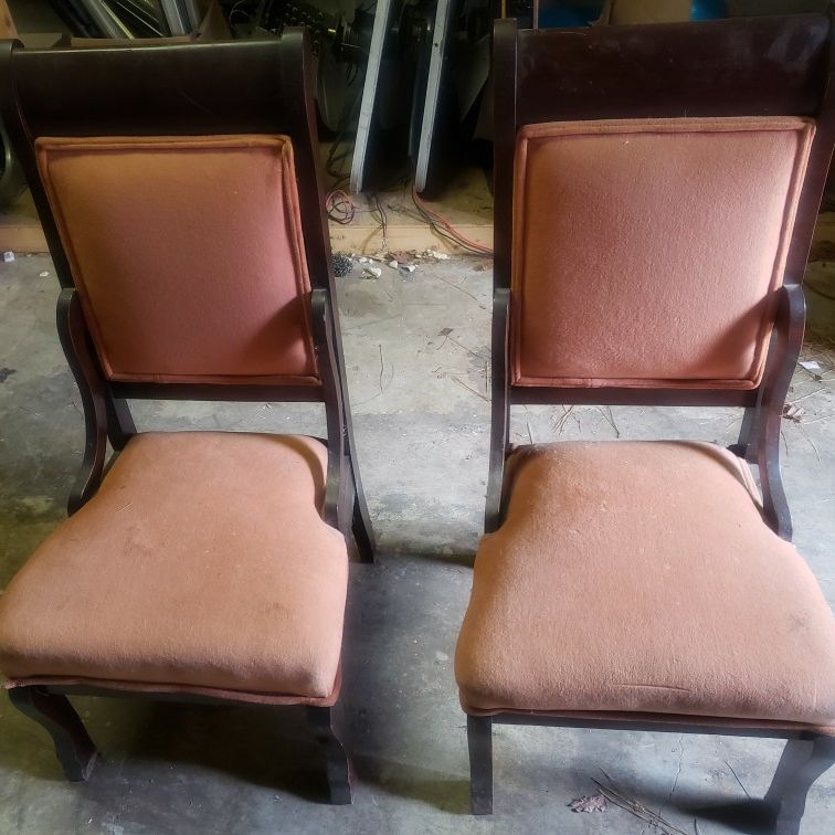 2 antique parlor chairs