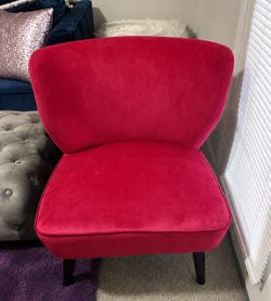 Pink Velvet Accent Chair