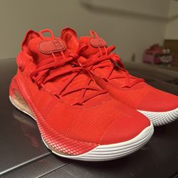 Under Armour Curry 6 Team Red Basketball Shoes Mens Size 13 (contact info removed)-605