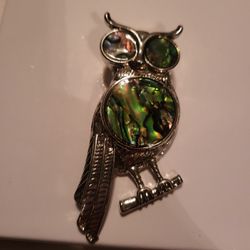 Abalone Owl Pendant 