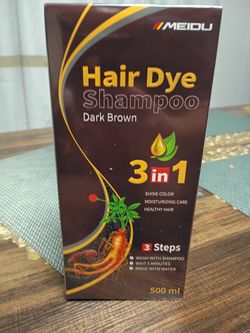 Hair Dye Shampoo Dark Brown.