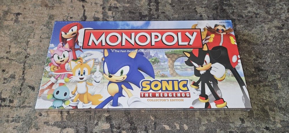Monopoly Sonic the Hedgehog Collector’s Edition (2012) Brand New Factory Sealed!