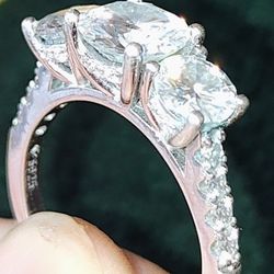 S925 Diamond Engagement Ring 