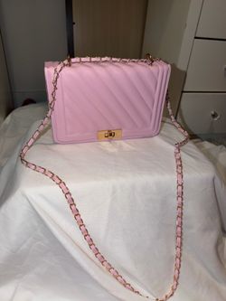Pink Quilted Chain Strap Purse