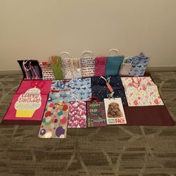 NEW!! GIFT BAGS - Birthday & General Occasion - Total 21 BAGS - pls see all photos - posted bundle price is firm.