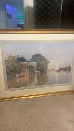 Framed Waterway Landscape Art Print