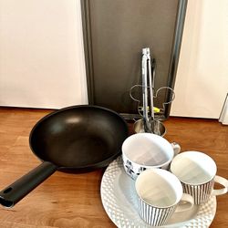 Kitchenware Bundle – Cast Iron Skillet, 17x11” Baking Sheet, Mugs, Plates & Utensils (Beaverton) 