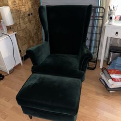 Used IKEA Velvet Green chair