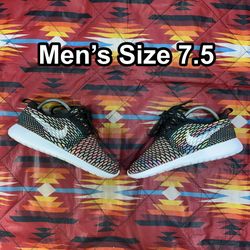 Nike Flyknit Roshe Run Colorful Low Top Sneakers 777415-907 Men’s Sz 7.5 NIKEiD