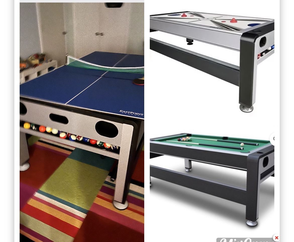 EastPoint Sports 3 In 1 Pool Table , Air Hockey And Ping Pong Table