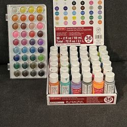 Lightly Used Acrylic Paints, And Watercolors