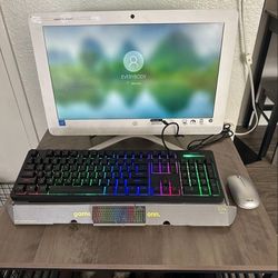 💻 HP All-in-One PC Bundle! Ready to Use + RGB Keyboard & Mouse!