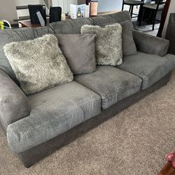 Gray Sofa Couch With Chaise