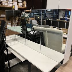 #041303 Set of 2 Homfa Bathroom Mirror Cabinet, 27.6 X 23.6 Inch Wall Mounted Medicine Cabinet with Adjustable Shelf, Storage Mirror Cabinet with Doub