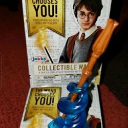 Harry Potter Luna Lovegood 4" Metal Die-Cast Wand w/ Stand