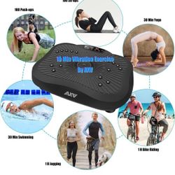 AXV Vibration Plate Exercise Machine Whole Body Workout Vibrate Fitness Platform Lymphatic Drainage Machine for Weight Loss Shaping Toning Wellness Ho