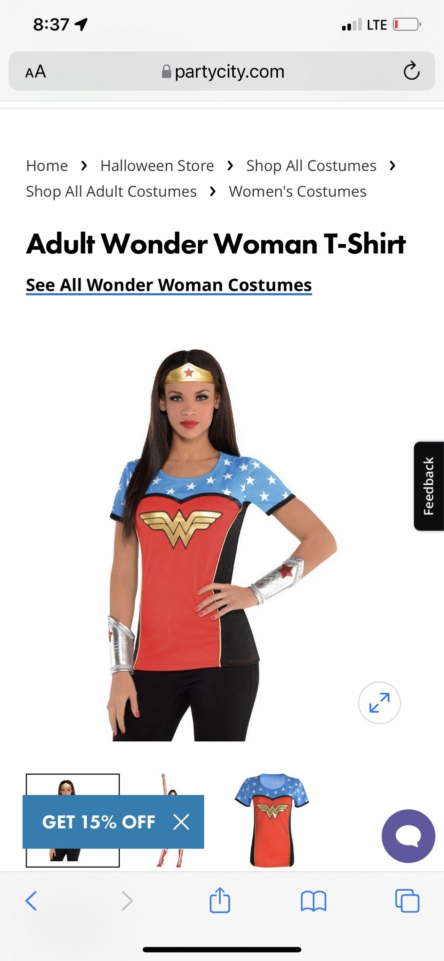Womens Wonder Women Shirt And Accessories
