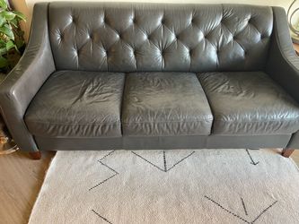 Macy’s leather sofa