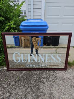Guinness Draught Beer Mirror Large Beer Sign