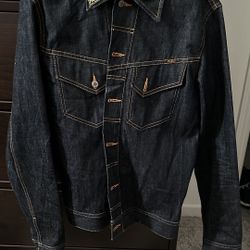 Nudies Raw Denim Jacket  Size Large