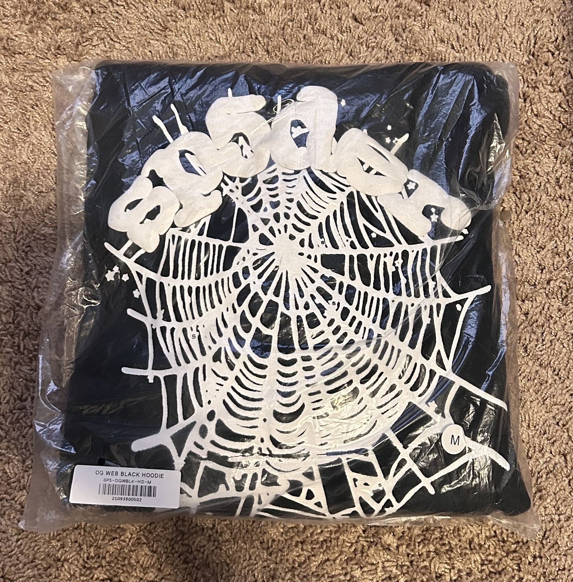 Authentic Sp5der Black OG Web Hoodie
