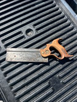 Antique Henry DISSTON & SONS, PHILADELPHIA PA Steel-Spine 8" Dovetail Back Saw