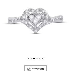 Diamond Heart Promise Ring 