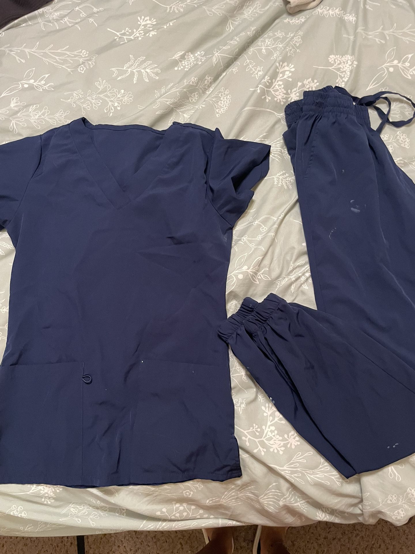 Womens Navy Blue Scrub Set