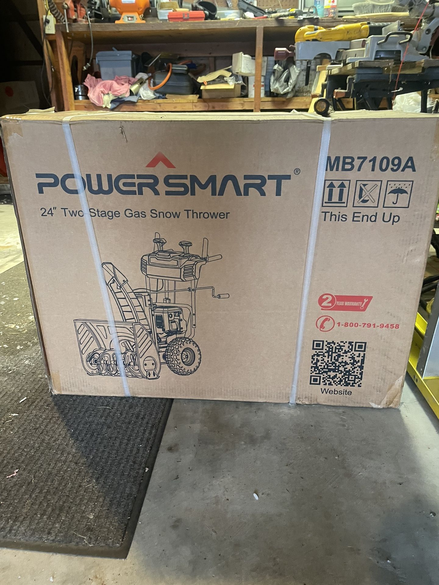 New 24”, 2 Stage Blower, Electric Start, In The Box