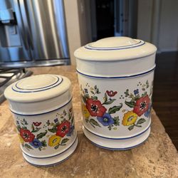 Vintage Stoneware Canisters 
