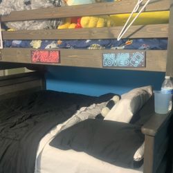 Solid Wood Bunkbed W/Mattresses