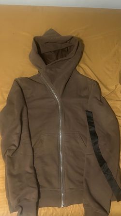Brown Dust Symmetrical Rick Owen’s Zip Up Hoodie