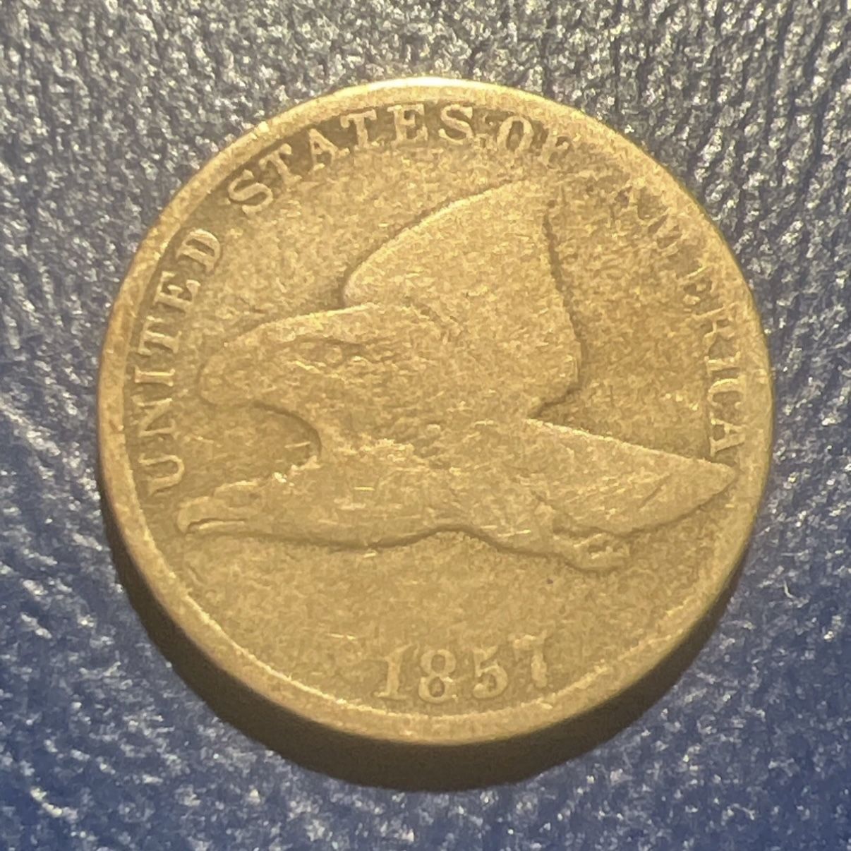 1857 Flying Eagle 1 Cent Coin | Old Antique Coin