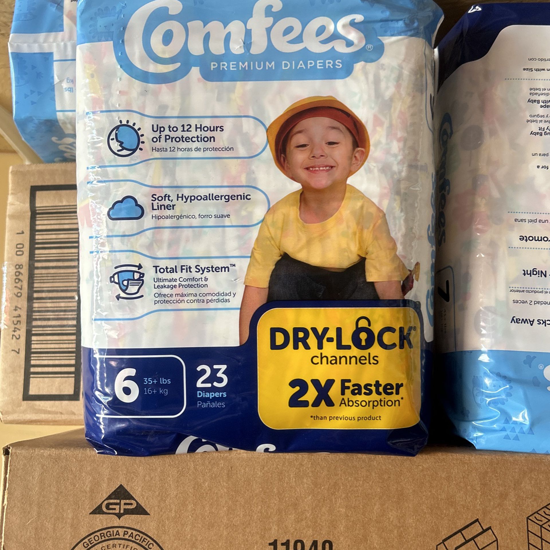 Comfees 92 Diapers Per Box Or 1 Pack 23 Diapers 