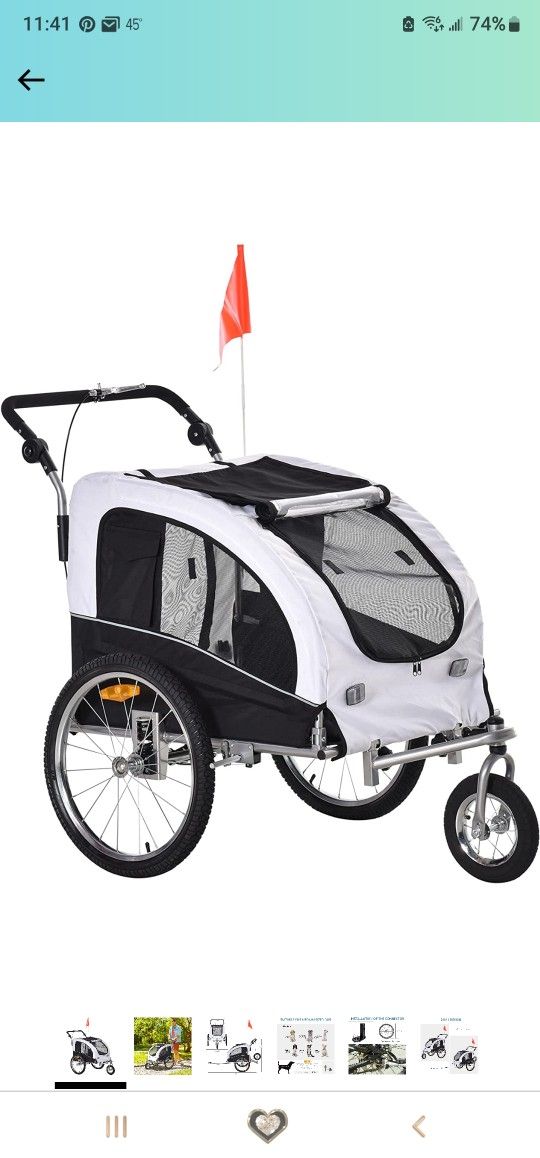 Dog Stroller 2 In 1