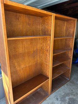 Solid wood bookshelf