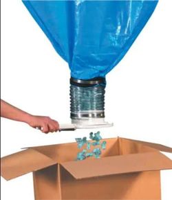 Packing peanut lose fill dispenser hopper
