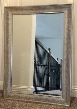 Kirklands Mirror 24 x 36 Silver Grid