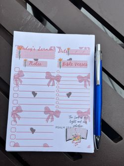 Stationery Notepads For Sunday Service