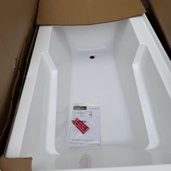 Swiss Madison Voltaire 60 in. × 32 in. Acrylic White, Alcove, Integral Armrest, Left-Hand Drain, Apr