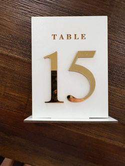 Wooden Table Numbers #1-15