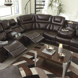 Warnerton Chocolate Power Reclining Sectional

