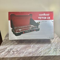 Brand New Camp Chef Teton 2X 2 -Burner Propane Push and turn (no burner material)