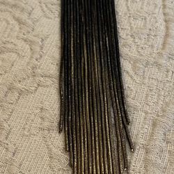 Black Gold Ombré Fringe Necklace 