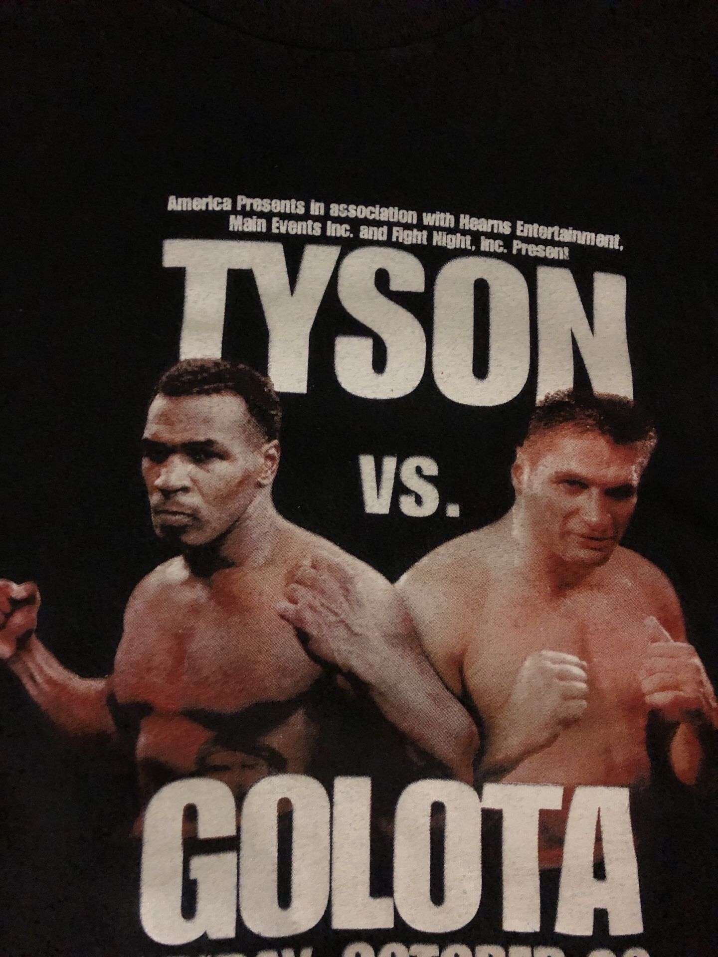 Mike Tyson vs Andrew Golata Fight T Shirt Sz (XL)