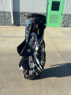 TaylorMade Micro Lite 3.0 Standing Golf Bag 3-way Black/Blue Shoulder Strap