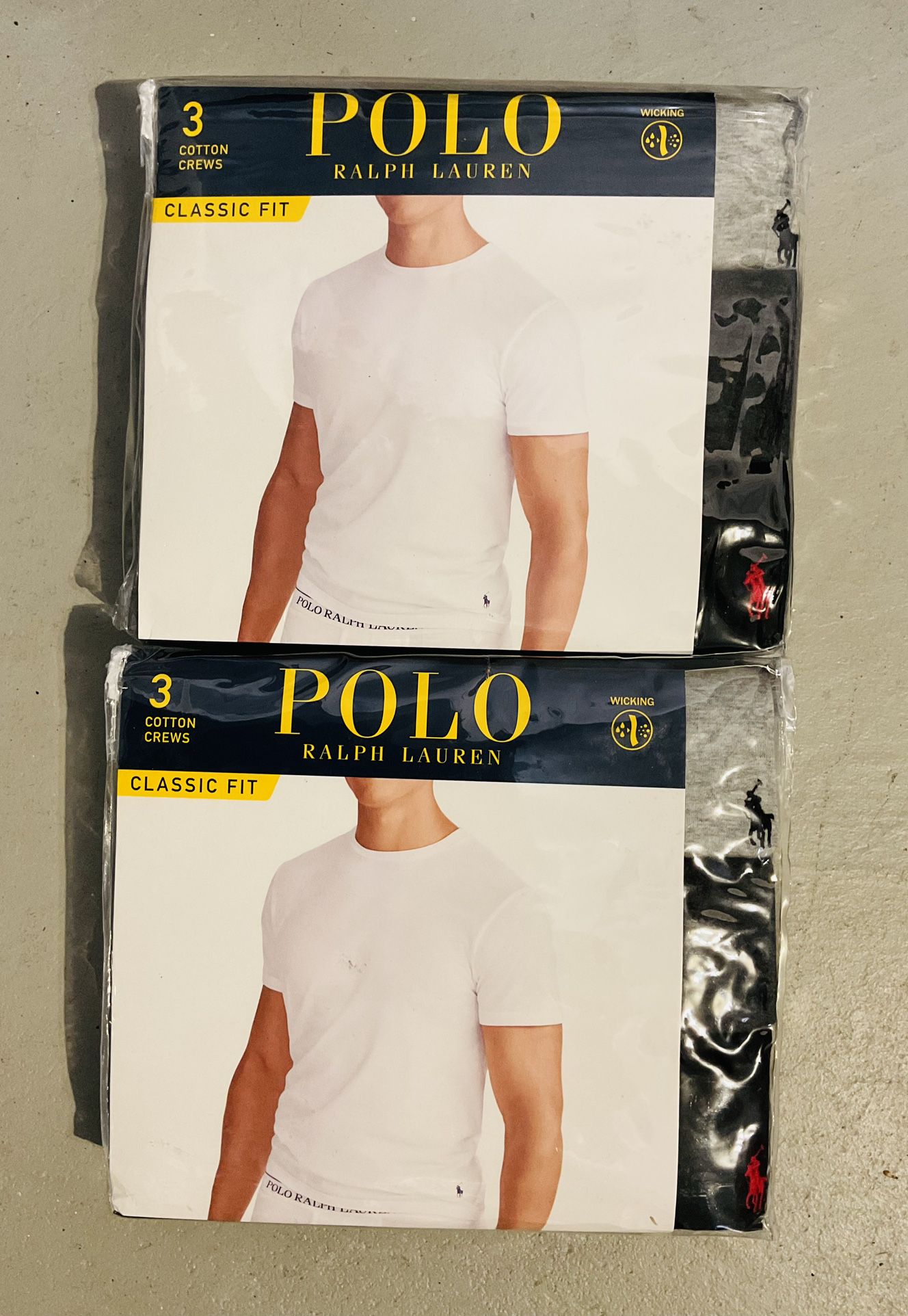 NEW Men’s Polo Ralph Lauren 3 Pack of T–Shirts size XL ($20 each pack)