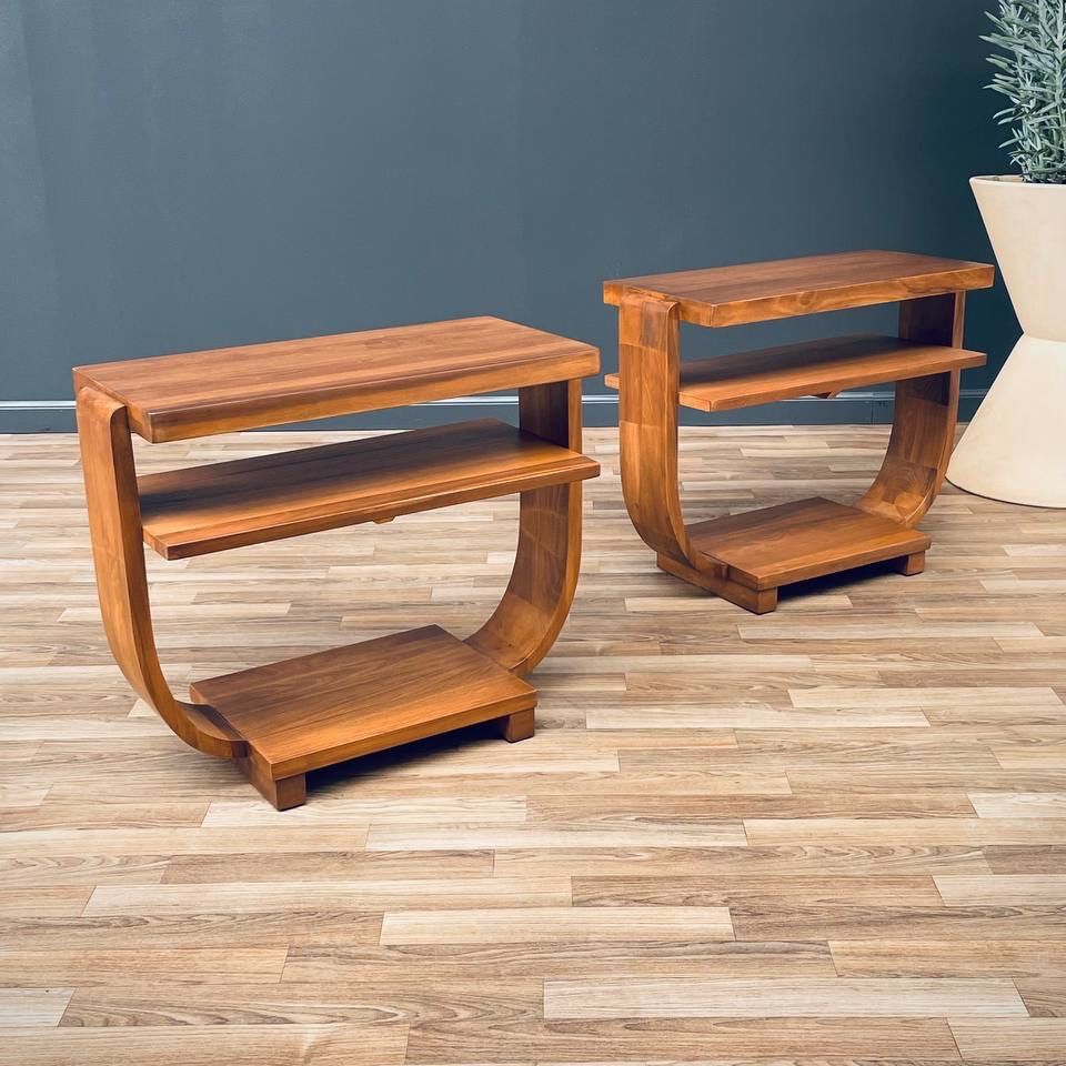 Pair of Art Deco Side Tables by Gilbert Rohde for Brown Saltman, c.1940’s