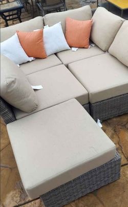 Abbyson 5-piece Modular Outdoor Patio Sectional Set $950