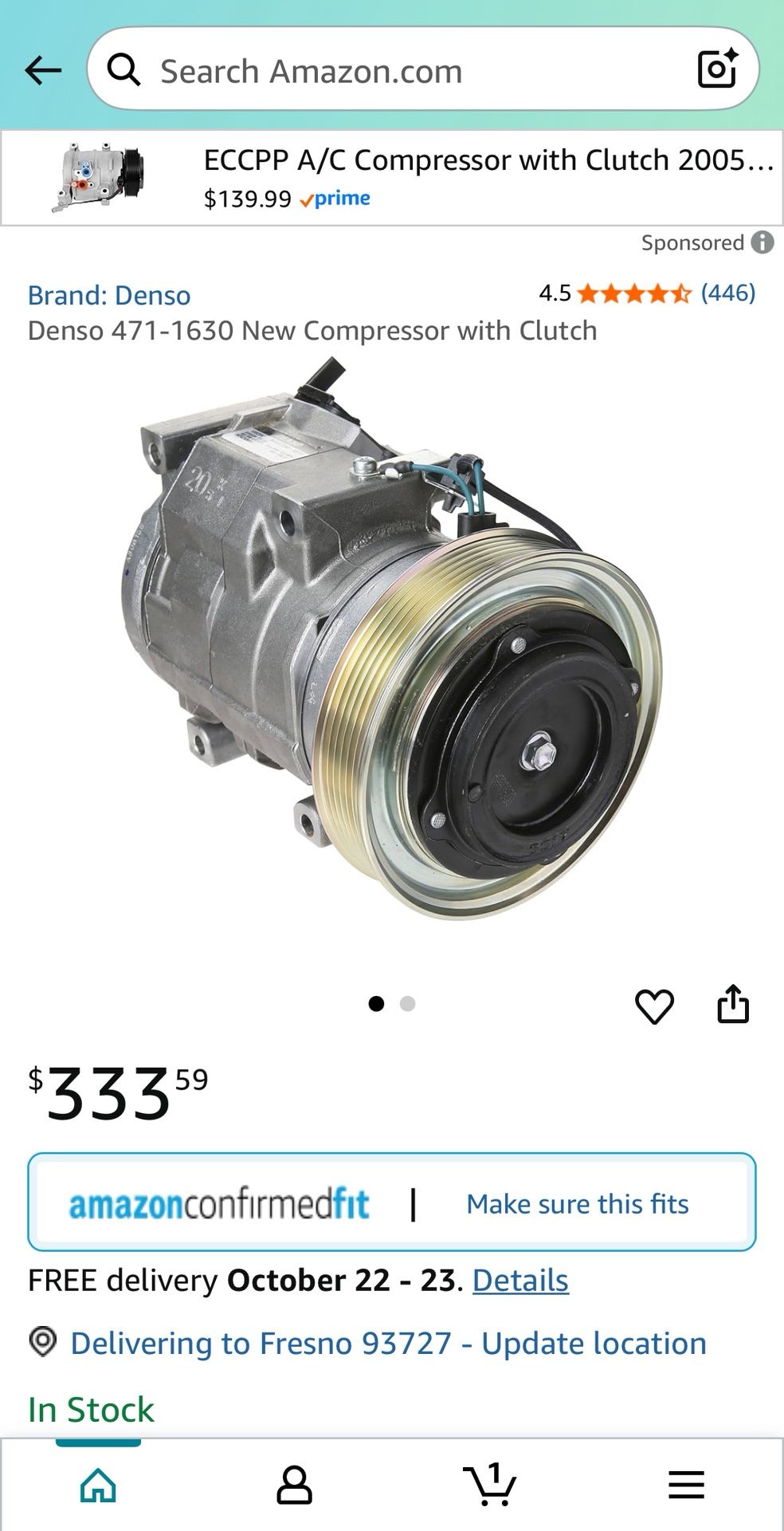 A/C Compressor With Clutch 